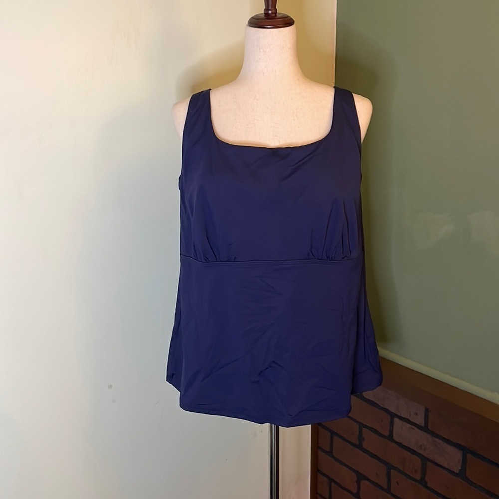 18W DD Lands End Tankini Swim Top G02 6545